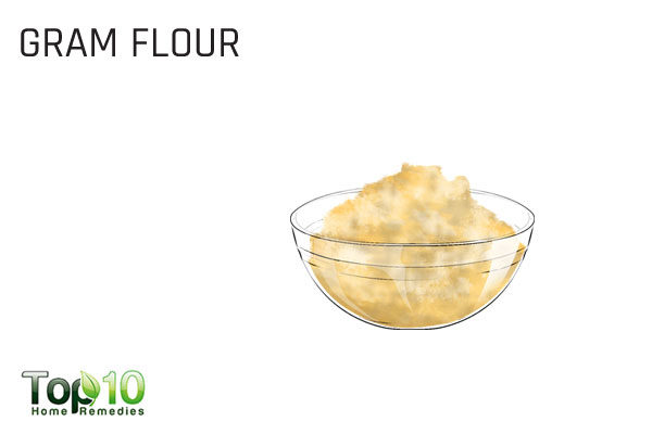 gram flour to remove upper lip hair