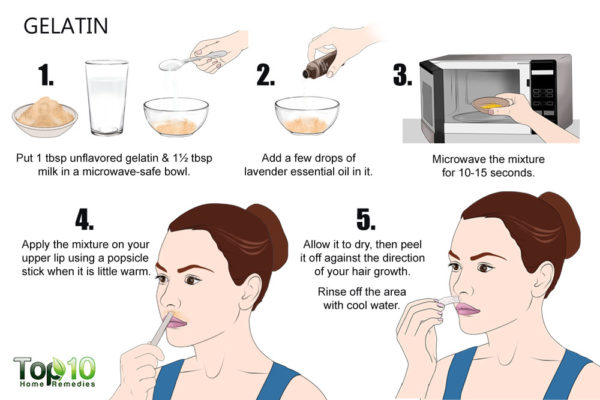 gelatin peel off mask to remove upper lip hair