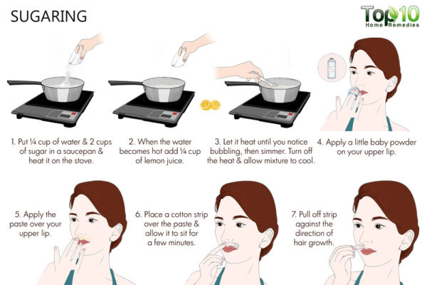 sugaring to remove upper lip hair