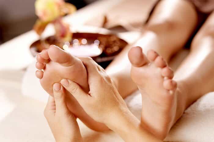 woman getting a foot massage