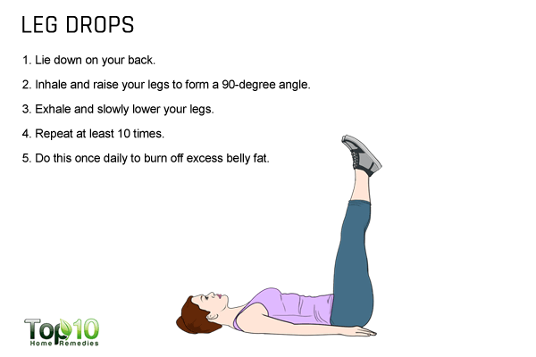 leg drops to get rid of belly fat